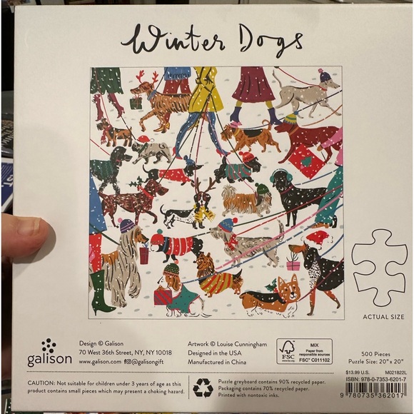 Winter Dogs 500 piece puzzle.  So fun! - Picture 5 of 5